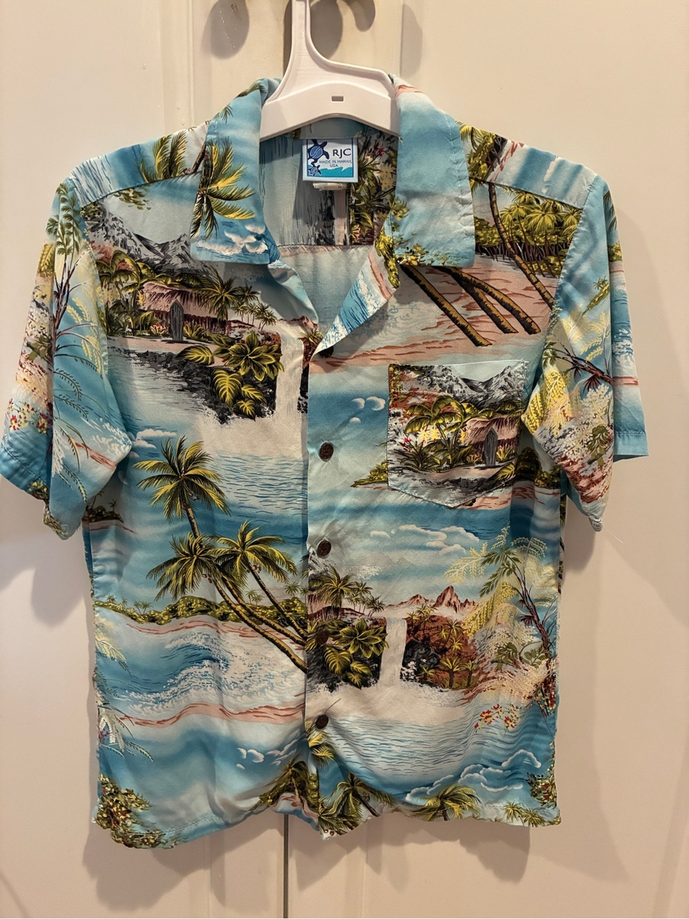 RJC Kids' Tropical Hawaiian Button-Down Shirt size 14